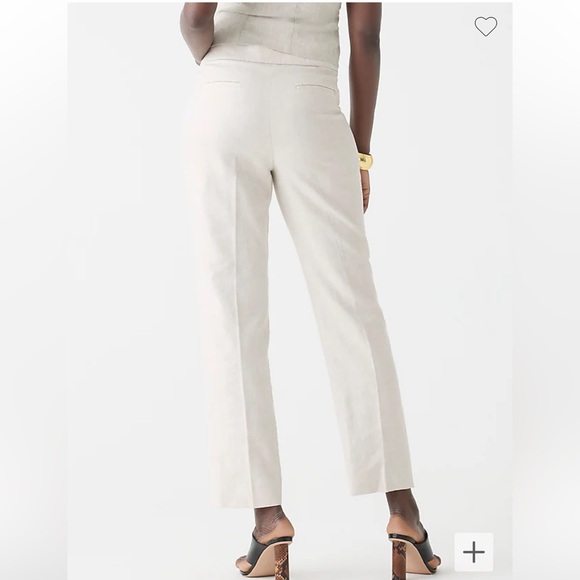 J Crew White Linen Trousers - Picture 2 of 3